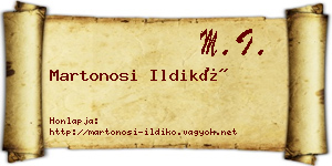 Martonosi Ildikó névjegykártya