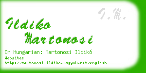 ildiko martonosi business card